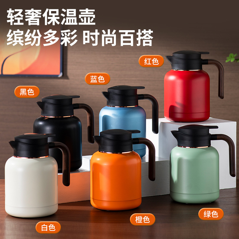 304 Smart temperature-showing insulated kettle, stainless steel stewed kettle, aged white tea stewed kettle with filter, large-capacity thermos kettle Specification image