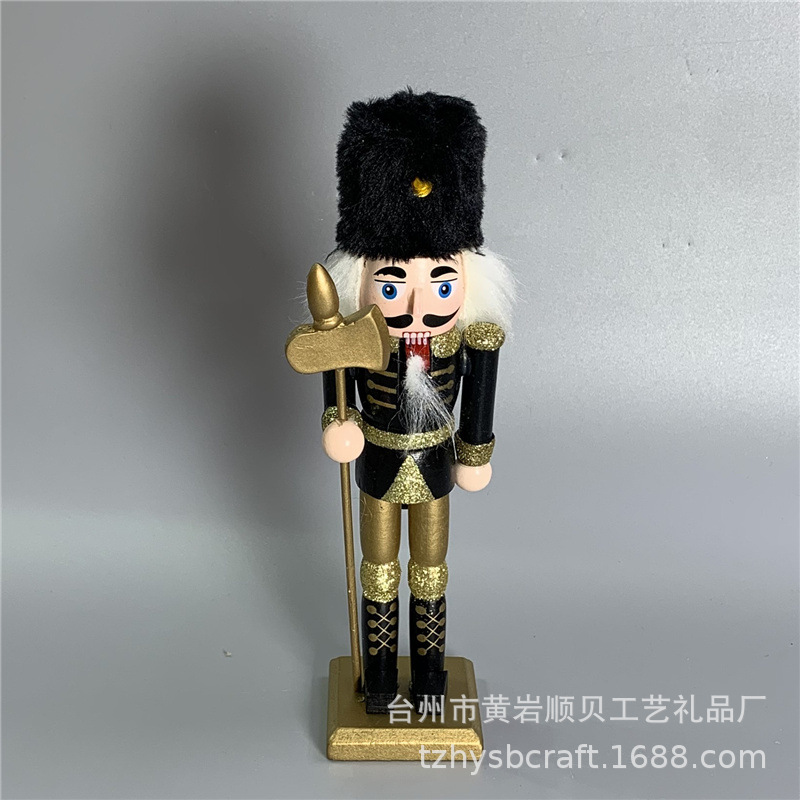 صندوق صندوق من الذهب الأسود Nutcracker Solder في علبة طلاء من طراز 18CM Josts Jodes Jod Item Picture