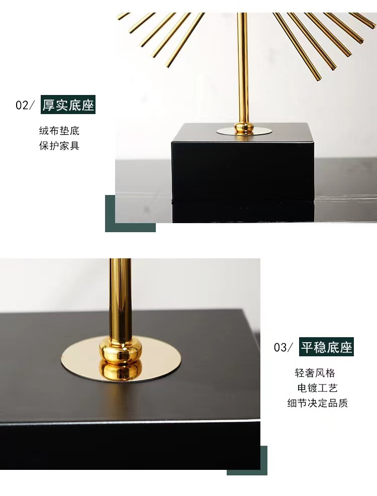 欧式轻奢创意摆件高档办公室桌面电视柜玄关摆件酒柜家居装饰摆设详情9