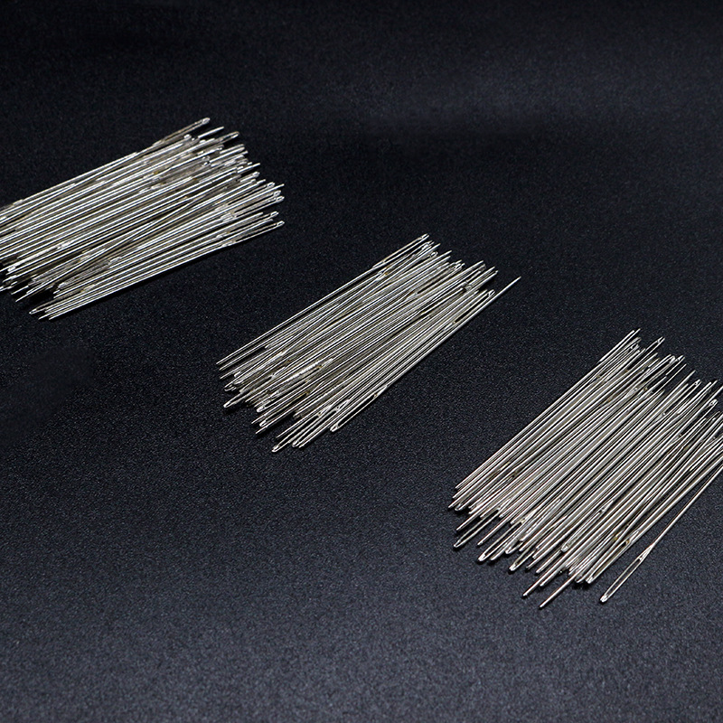 10,000 pieces per box of gold and silver tail cross-stitch round head embroidery needles, 22#, 24#, 26# blunt head medium-sized embroidery needles details Picture