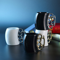 Creative ring cup Ring cup coffee cup mug ceramic cup wholesale manufacturers Amazon hot product modeling cup