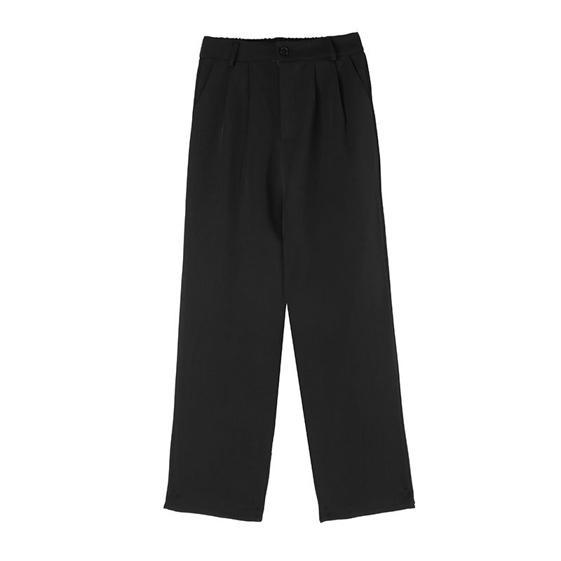 Wide-Leg Pants Women 2024 Spring Summer High Waist Drop Mopping Thin Straight Trousers Casual Small Suit Pants Advanced Sense Item Picture
