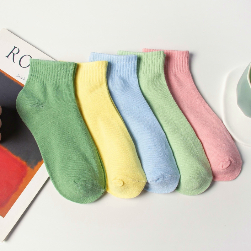 彩色莫迪兰色系一次性女运动袜子免洗日抛便捷旅行运动中筒袜子厂