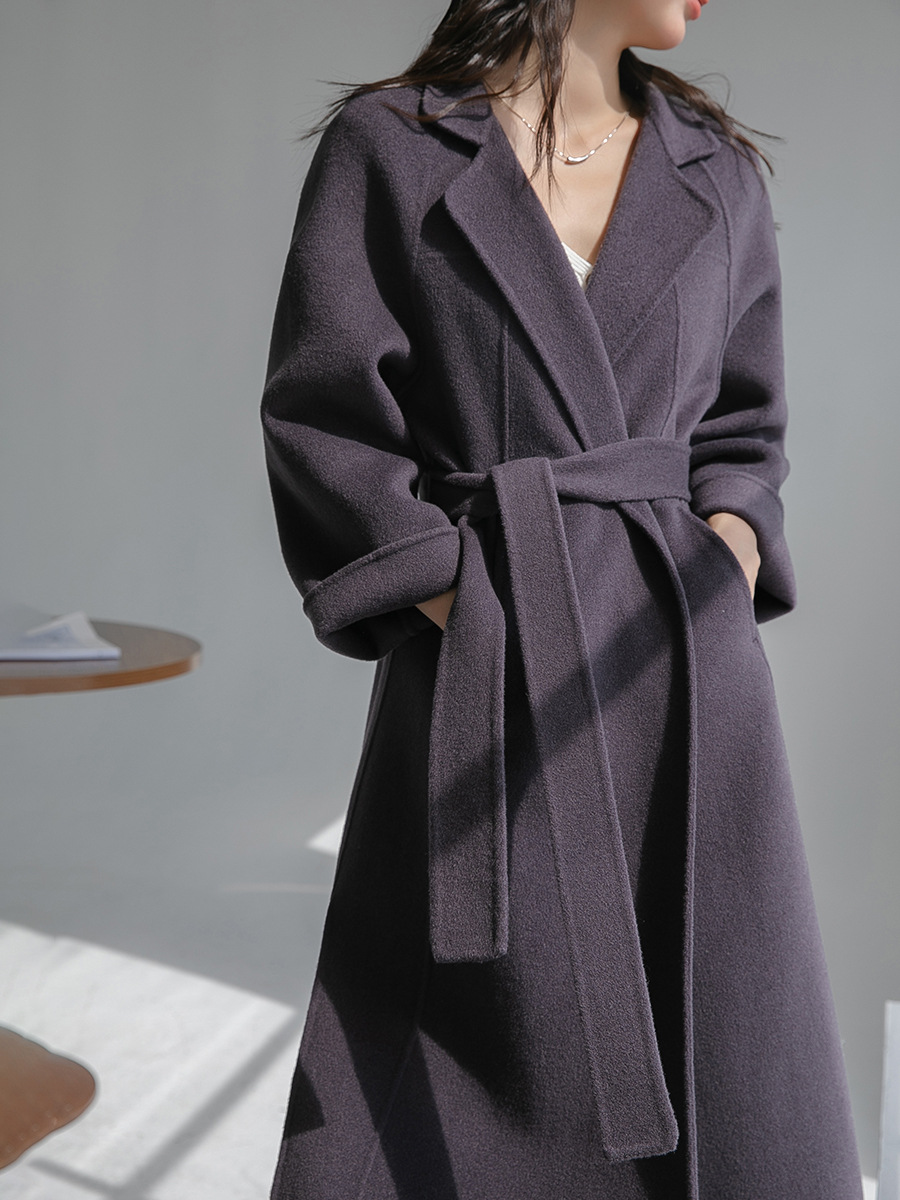 Double-Sided Cashmere Coat Women's Mid-Length 2023 New High-Grade Coat Over The Knee Loose Wool Coat Wholesale Item Picture