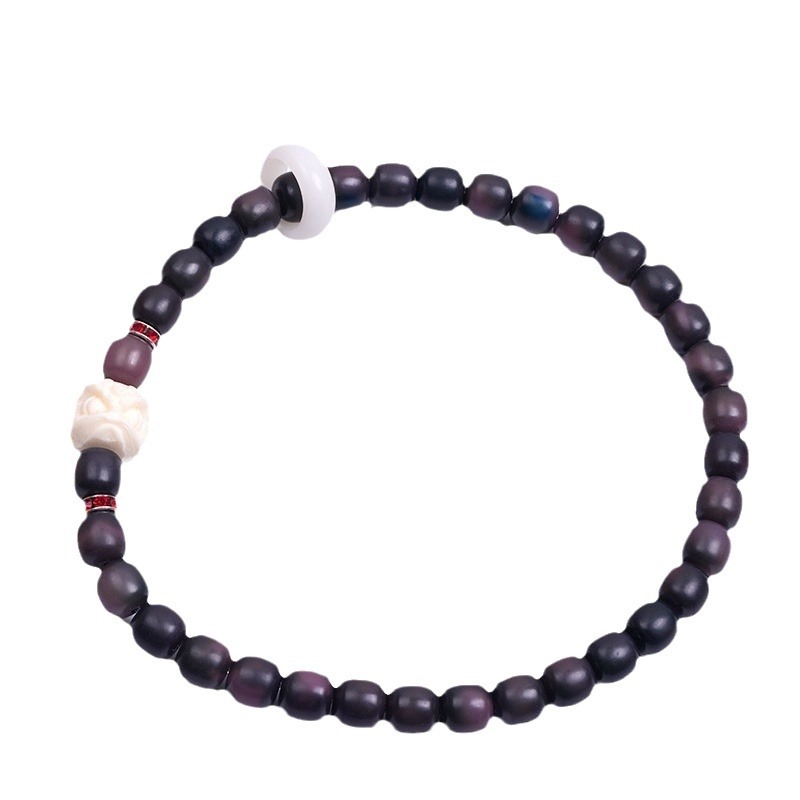 Wine red Bodhi roots with lion dance rings, dark green Bodhi seeds scattered beads weighing jin, best-selling items in scenic spots and temples Item Picture