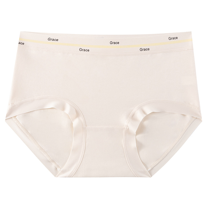 Girls' Seamless Edge Letter Cotton Underwear Women's Mid-Waist Cotton Antibacterial Comfortable Breathable Sexy Girls Briefs Item Picture