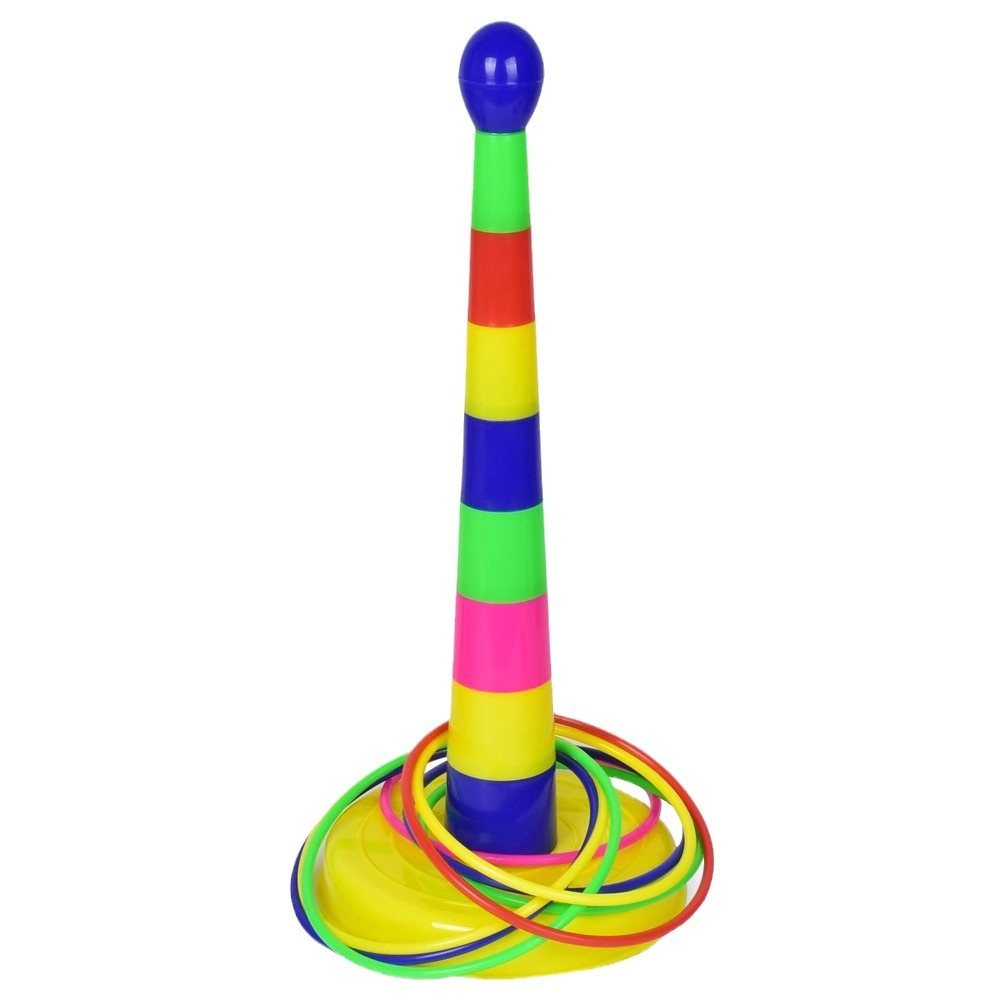 Parent-child interactive throwing ring toss toys, educational tower sets, indoor and outdoor kindergarten competition games, children's toys Item Picture