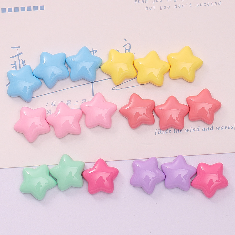 All Cute Bright Face Pentacle Diy Cream Glue Mobile Phone Shell Hair Accessories Cup Paste Resin Accessories Wholesale