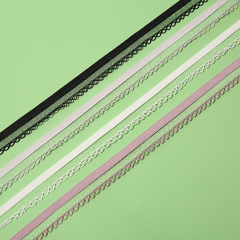 Wholesale of colorful lace, webbing, elastic bands, breathable sofas, clothing, curtains, accessories, edge wrapping bands and elastic bands details Picture