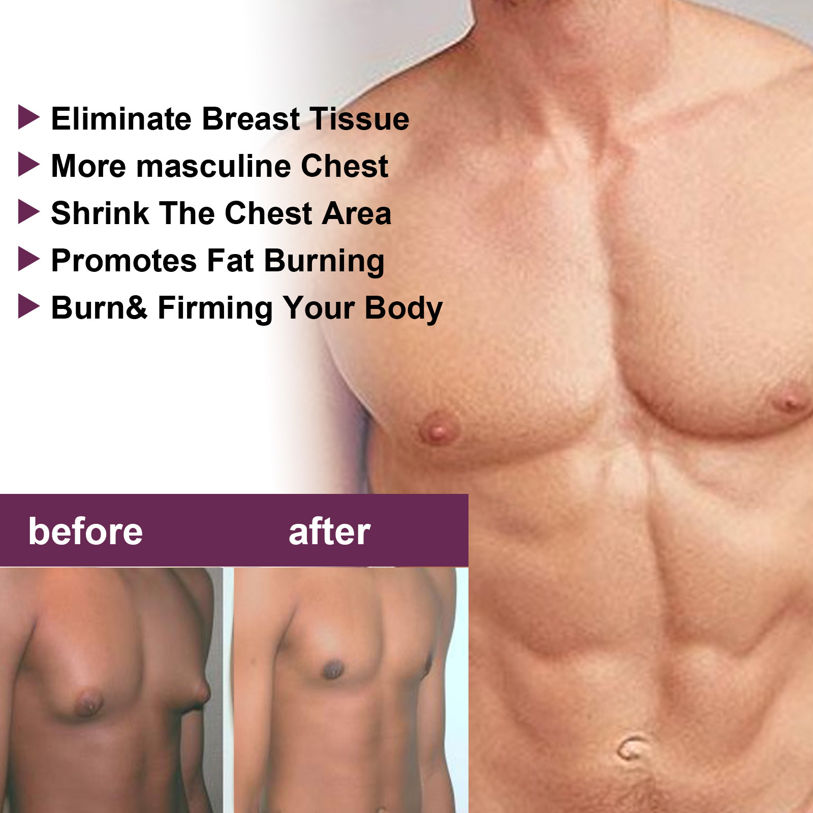 South Moon Men's Chest Firming Spray Massage Reduce Firming Chest Muscle Shaping Spray Item Picture