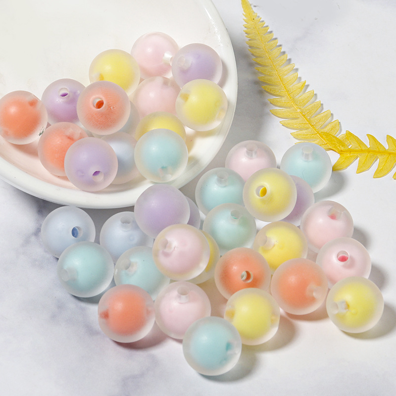 Factory direct sales of acrylic transparent candy-colored flower heart beads within beads diy bracelet beads, string beads, transparent loose beads Application Scenario