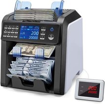 AL-950外币点验钞机CIS图像识别混点合计金额立式机一口半清分机