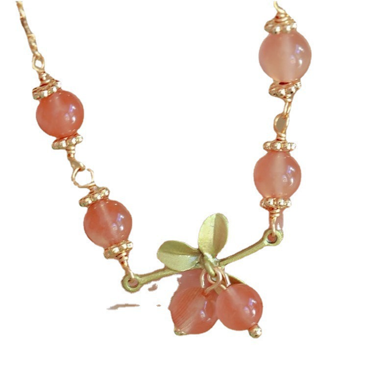 Nuevo mori atadura cereza pulsera ancient bellflower orchid pequeño fresco temperamento versátil nicho mori atadura pulsera mejor amigo decoración de la mano Item Picture