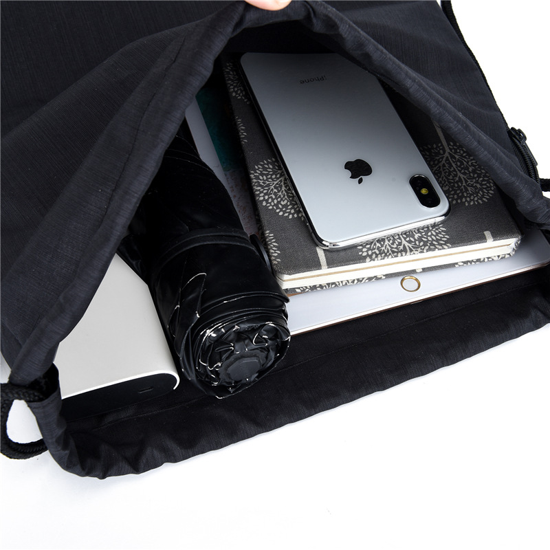 Off-The-Shelf Drawstring Pocket Basketball Bag Waterproof Sports Bag Printed Logo Fitness Marathon Backpack Application Scenario