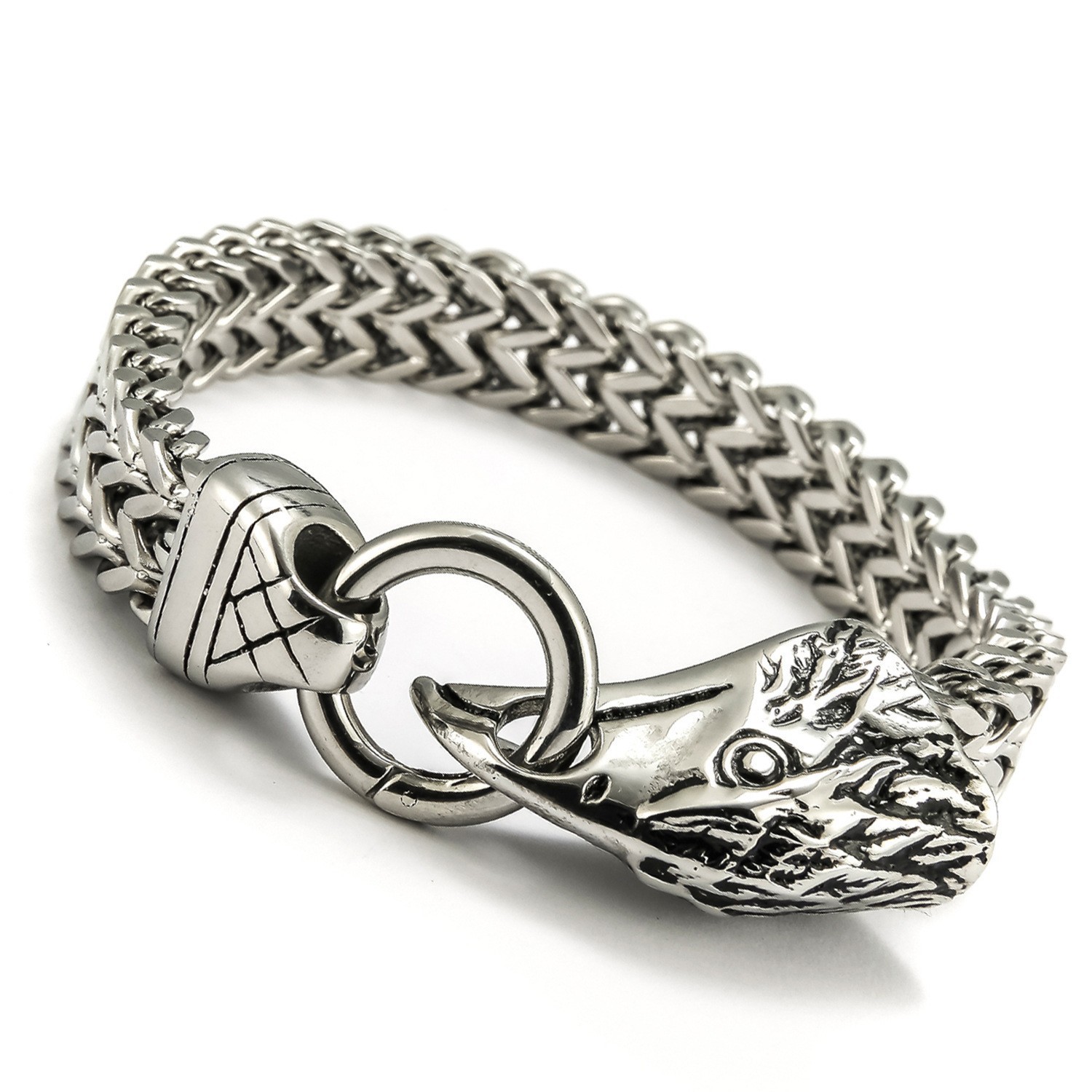 Nordic Mythology Titanium Steel Do Not Fade Bracelet Retro Personality Viking Bracelet Cross-Border Europe And The United States Men's Jewelry Item Picture