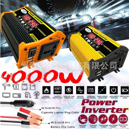 Legend II Car inverter 300W 12V to 220V/110V Cross-border Inverter with voltage display pic 16