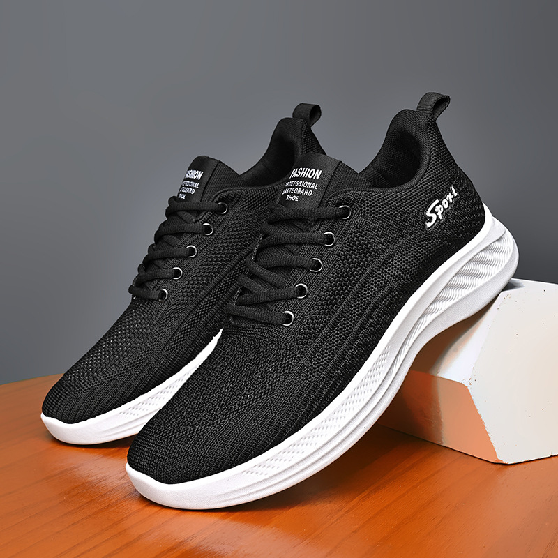 2025 New Spring and Autumn men's shoes, men's sports shoes, casual shoes, running trendy shoes, spring Korean version breathable cloth shoes, single shoes Specification image