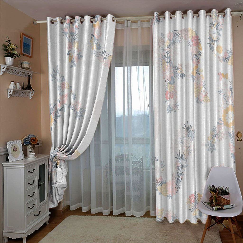 布艺窗帘实物图