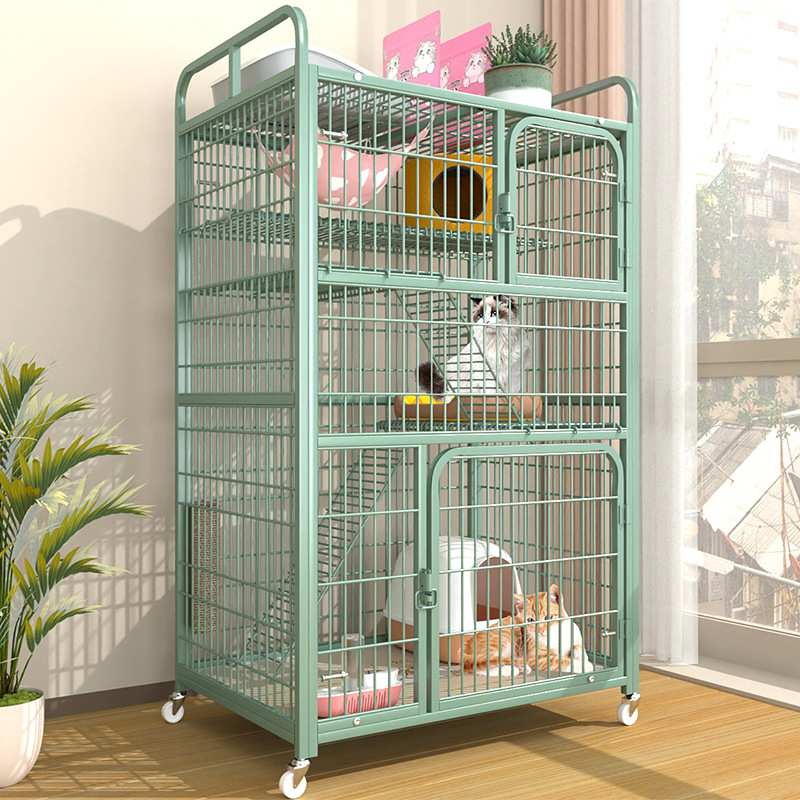 Three-story villa with super large free space, cat cage, cat room, cat breeding cage, cat bed, double-layer cat climbing frame Item Picture