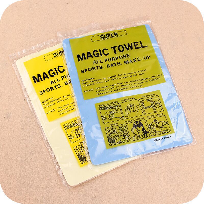 Multi-functional deerskin towel, car wash and cleaning towel 20*30, water cotton PVA synthetic suede towel, absorbent dry hair towel Specification image