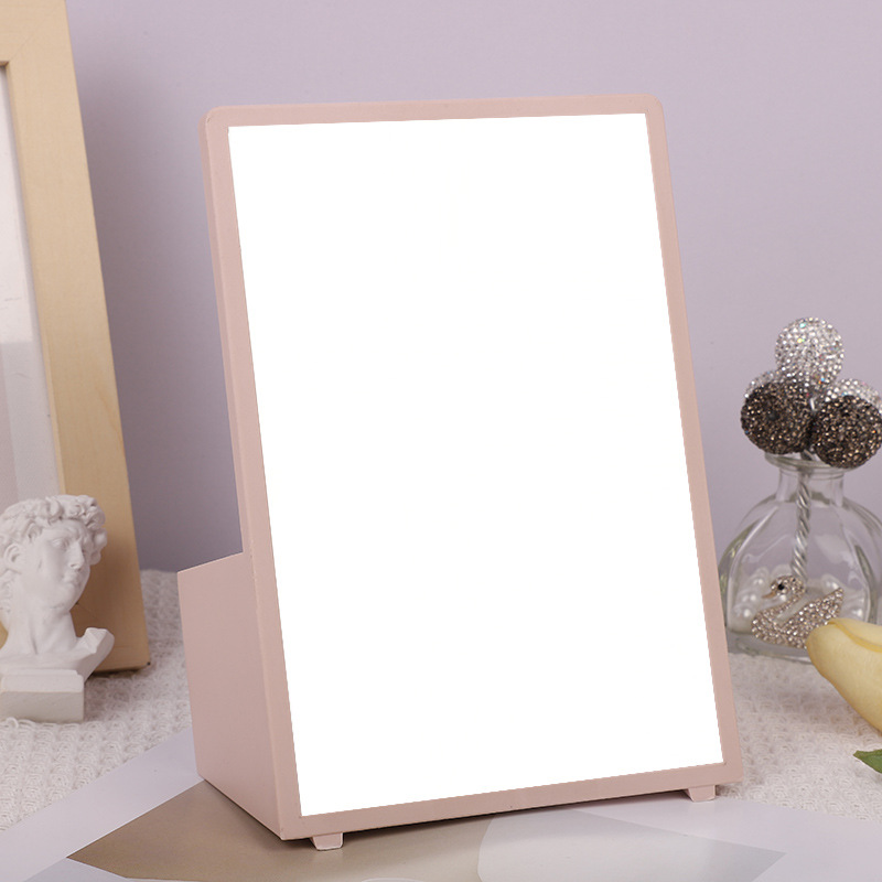 Factory Direct Single Desk Mirror Dormitory Rectangular Makeup Mirror Makeup Mirror Storage Integrated Makeup Mirror Makeup Mirror Application Scenario
