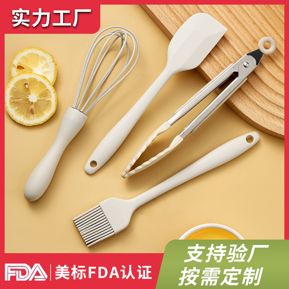 家用食品级硅胶迷你烘焙工具套装大全耐高温刮刀油刷打蛋器食品夹