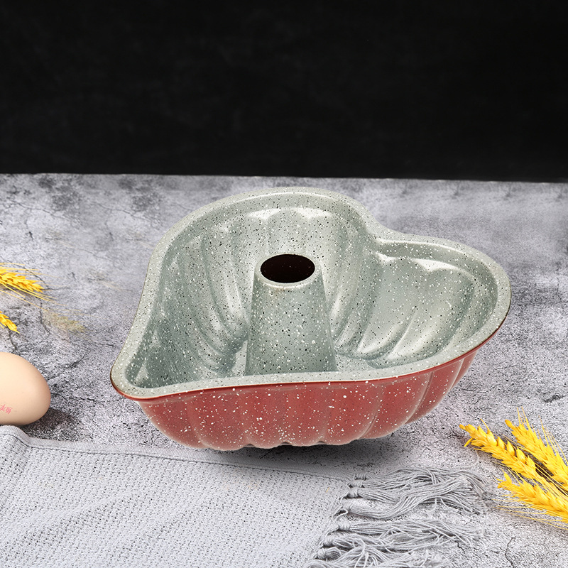 Creative Love Type Imitation Die Casting Baking Pan Home Kitchen Chiffon Mold Baking Tool Die Casting Aluminum Cake Mold Baking Pan