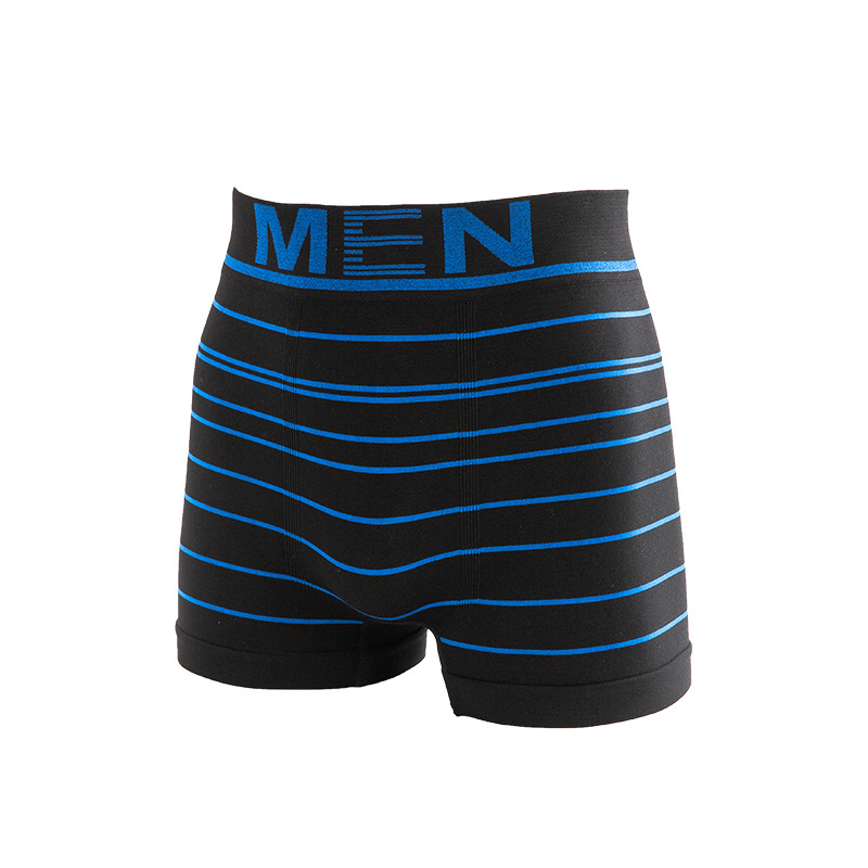 [Source Factory] Foreign Trade Explosion Seamless Knitting Men Polyester High Temperature Dyeing Men's Underwear Mixed Color Simple Outfit 1 details Picture