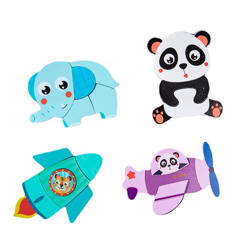 Wholesale of new wooden large three-dimensional jigsaw puzzles for animals, transportation, insects, oceans, and children's intelligence and cognitive toys Item Picture