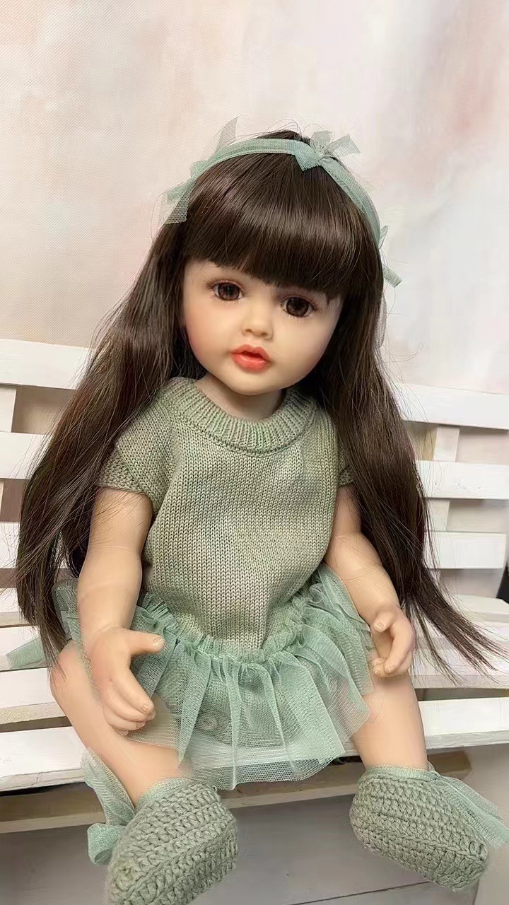 Direct sales from the simulation doll factory, cross-border new 60cm simulation baby rebirth doll, all-soft rubber doll
