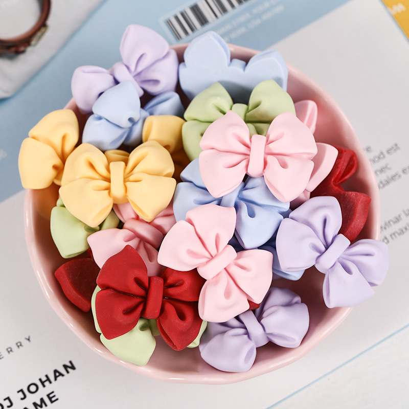 New popular bow resin accessories, diy cream glue phone case patch storage box, decorative hair accessory material Application Scenario