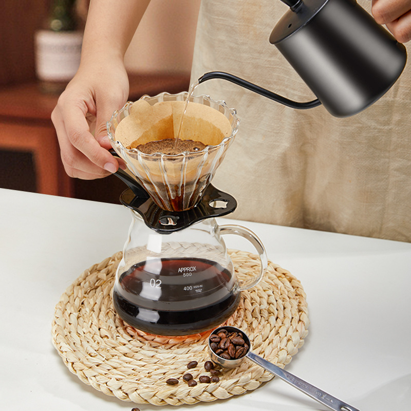 Hand-Brewed Coffee Filter Cup, Coffee Pot V60, Conical Drip Filter Cup, Sharing Pot, Coffee Filter Equipment Set details Picture