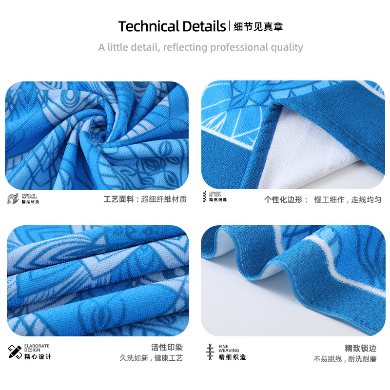 Explosive Spot Wholesale Children's Cape Bath Towel Cape Baby Hooded Bath Towel Absorbent Cartoon Printed Beach Bathrobe Application Scenario