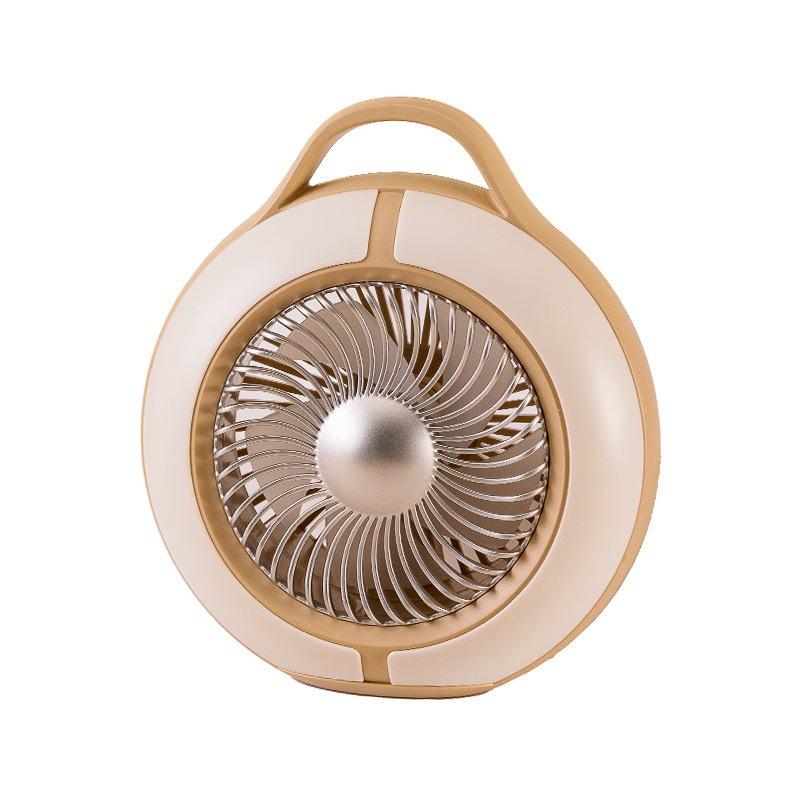 Creative Bright Lighting Charging Disc Sound Modeling Portable Desktop Electric Fan Table Fan Three-Speed Lithium Wind Item Picture