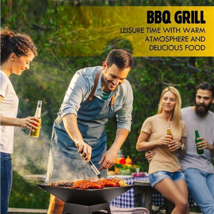 Export charcoal square high temperature outdoor heating furnace courtyard BBQ barbecue hearth wood stove Specification drawing