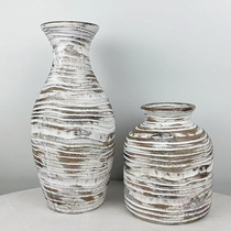 Japanese wabi-Sabi pure handmade artistic vase series flower ware ornaments flowers green plant ware homestay decoration Golden Castle vase