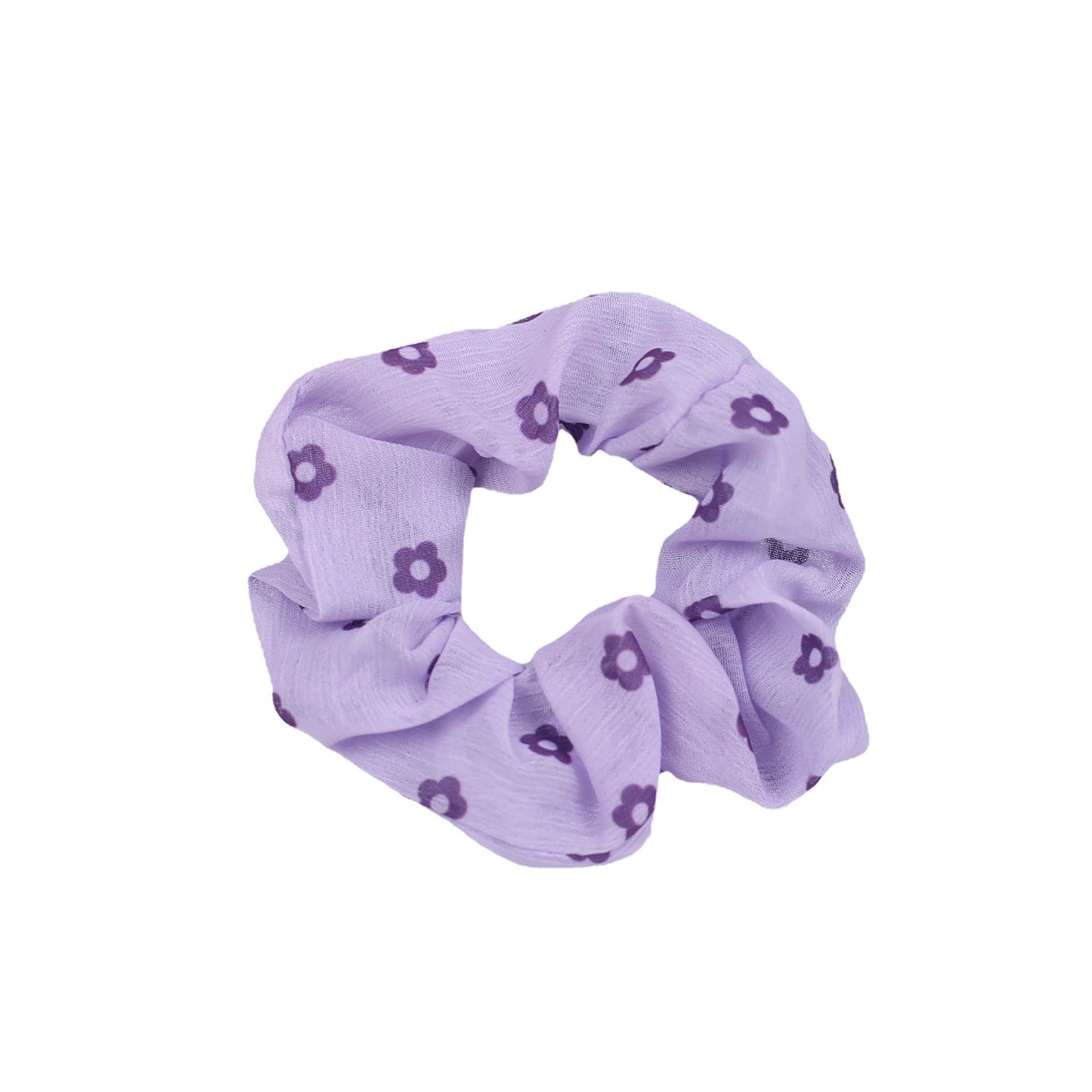 Spring and summer pleated French retro large intestine band, simple and ins girl's fat intestine hair band, cute hair tie and rubber band headwear Item Picture
