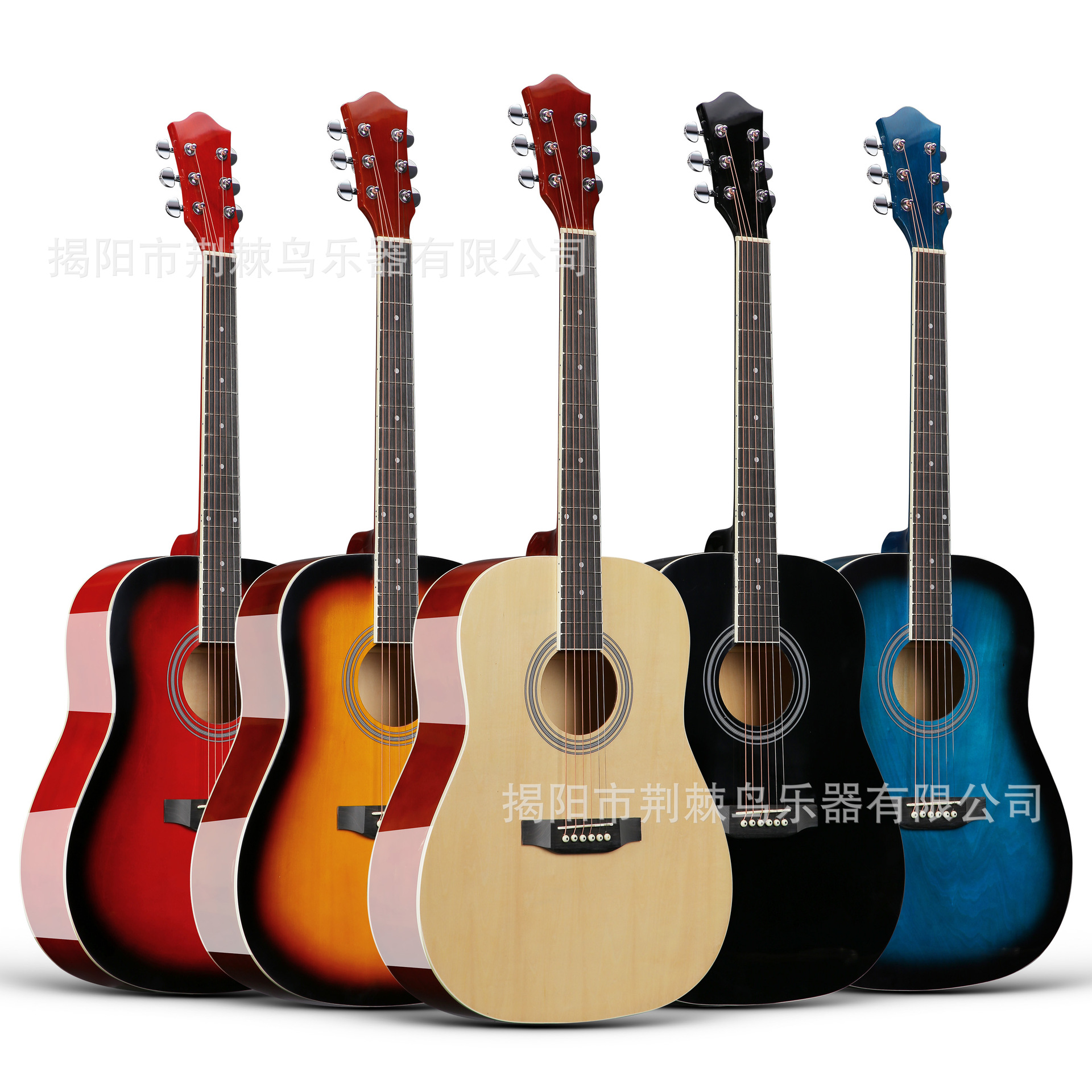 吉他40寸41寸单板木吉他练习琴民谣jita初学吉它guitar批发工厂详情图2