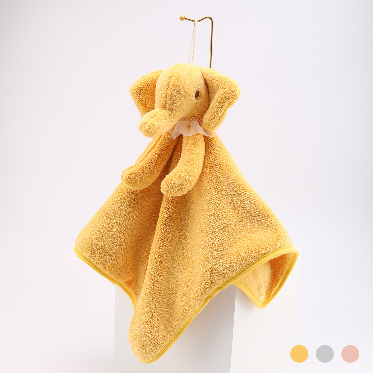 Kitchen Hand Towel Hanging Thickened Absorbent Cartoon Auspicious Elephant Children's Small Towel Toilet Hand Towel Handkerchief Rag