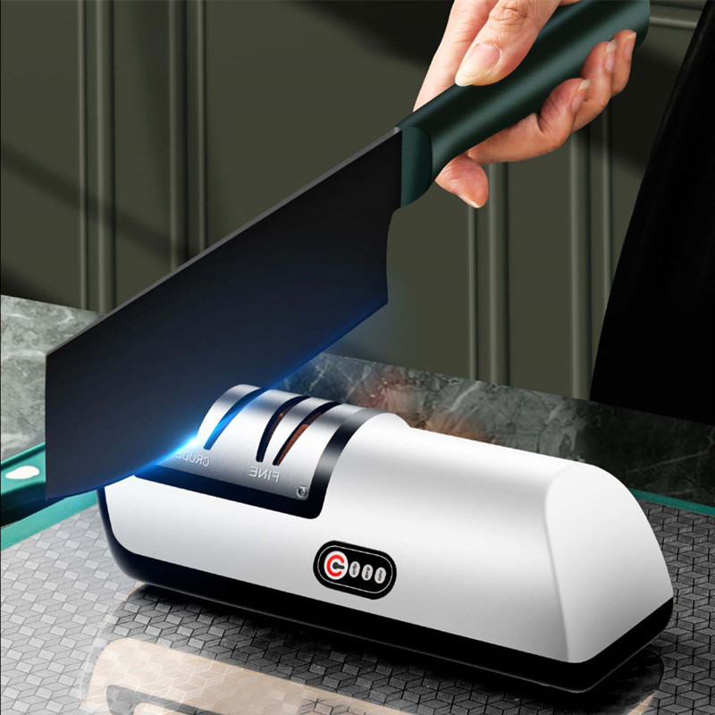 Electric Knife Sharpener Household Whetstone Artefact Kitchen Gadgets Multi-Function Automatic Charging Small Knife Sharpener