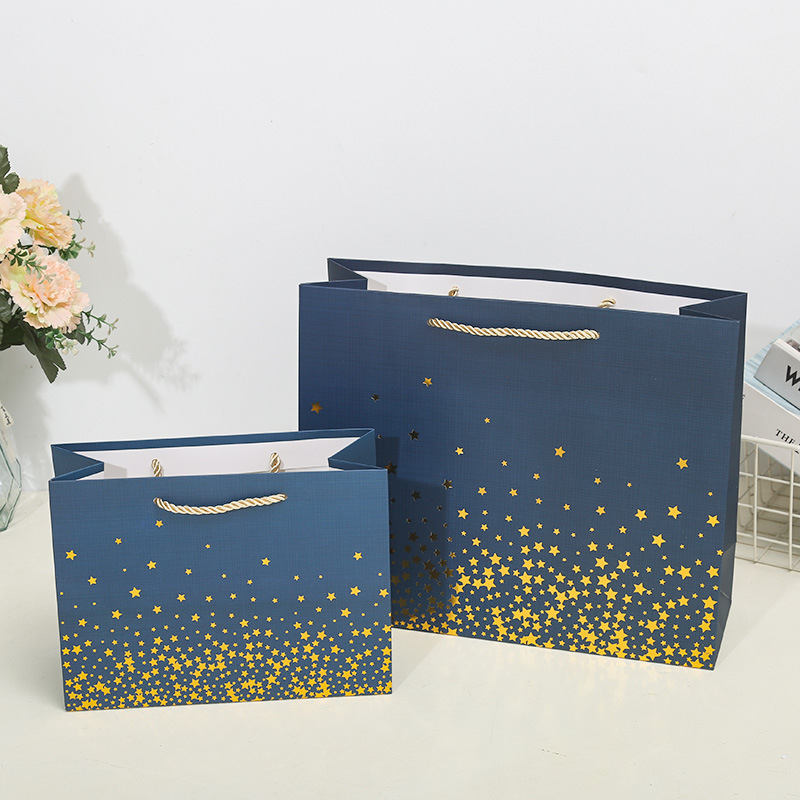 Cross Bag Star Gift Bag Tote Bag Paper Bag Clothing Shopping Bag Birthday Gift With Hand Gift details Picture