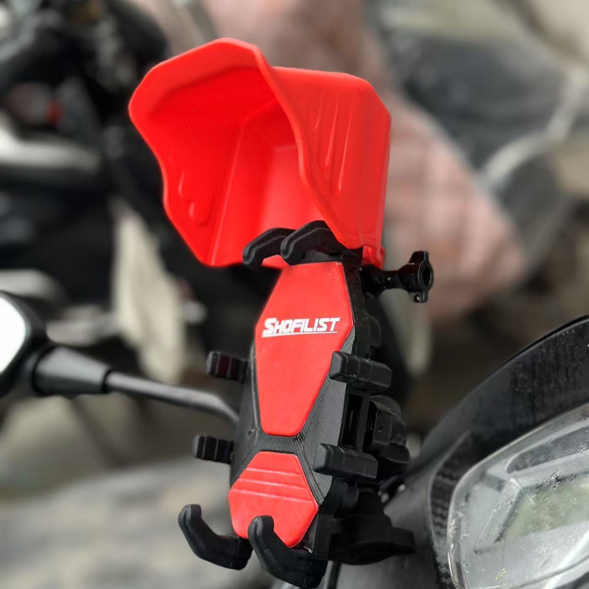 New small helmet electric bike, motorcycle takeout navigation, mobile phone stand, car sunshade, waterproof cycling mobile phone stand details Picture