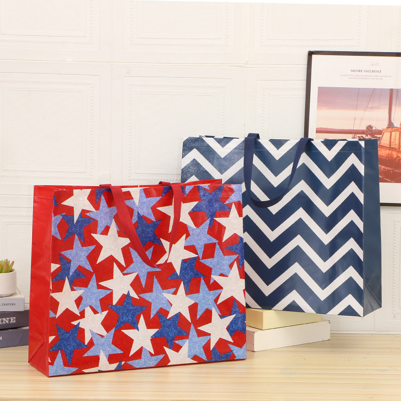 现货防水覆膜防水无纺布袋装书饭盒便当礼品袋手提购物袋旅行收纳