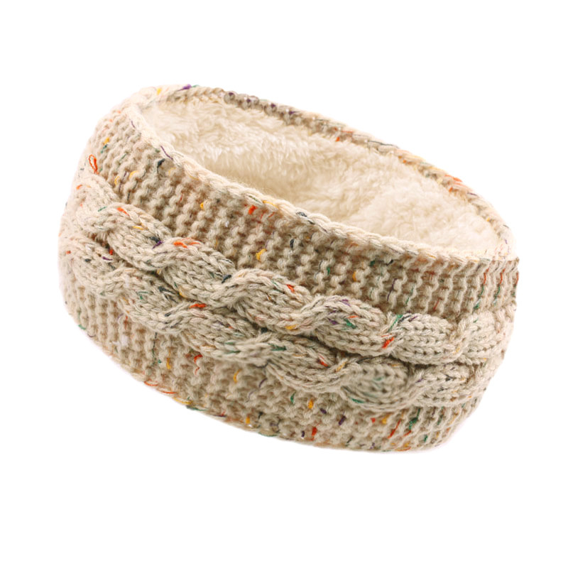 New winter fleece hair accessories, cross-border autumn and winter woolen knitted hair bands, European and American warm sports headbands, ear protecters Item Picture