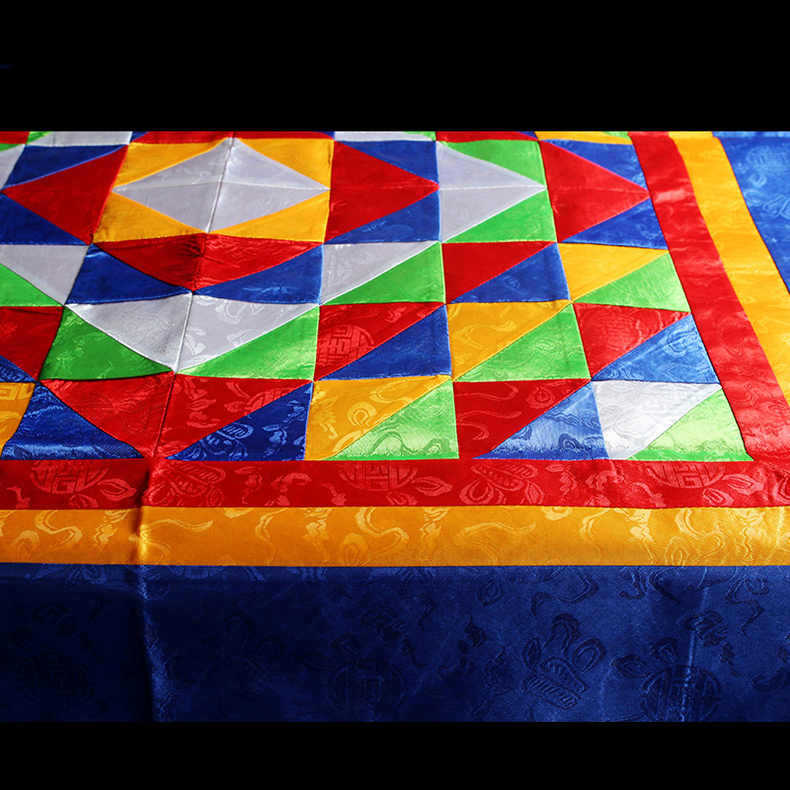 Length and width 1 meter eight treasure tablecloth Carter Tibetan style tablecloth for tablecloth Tibetan style table cloth can be selected details Picture
