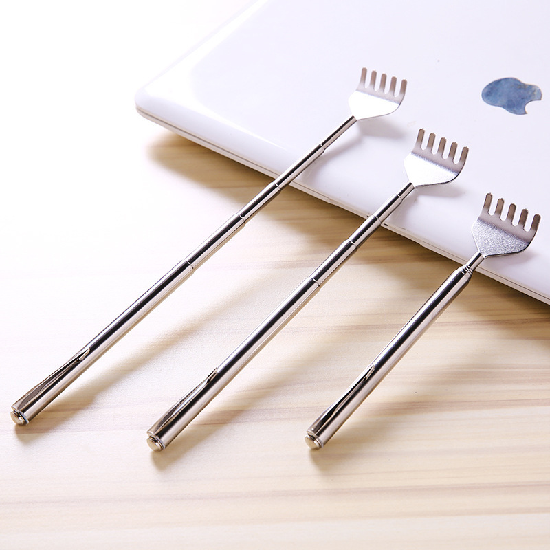 Pen-hanging type, no need to ask for help, five-section chain telescopic stainless steel elderly tickling, scratching, and back scratching device