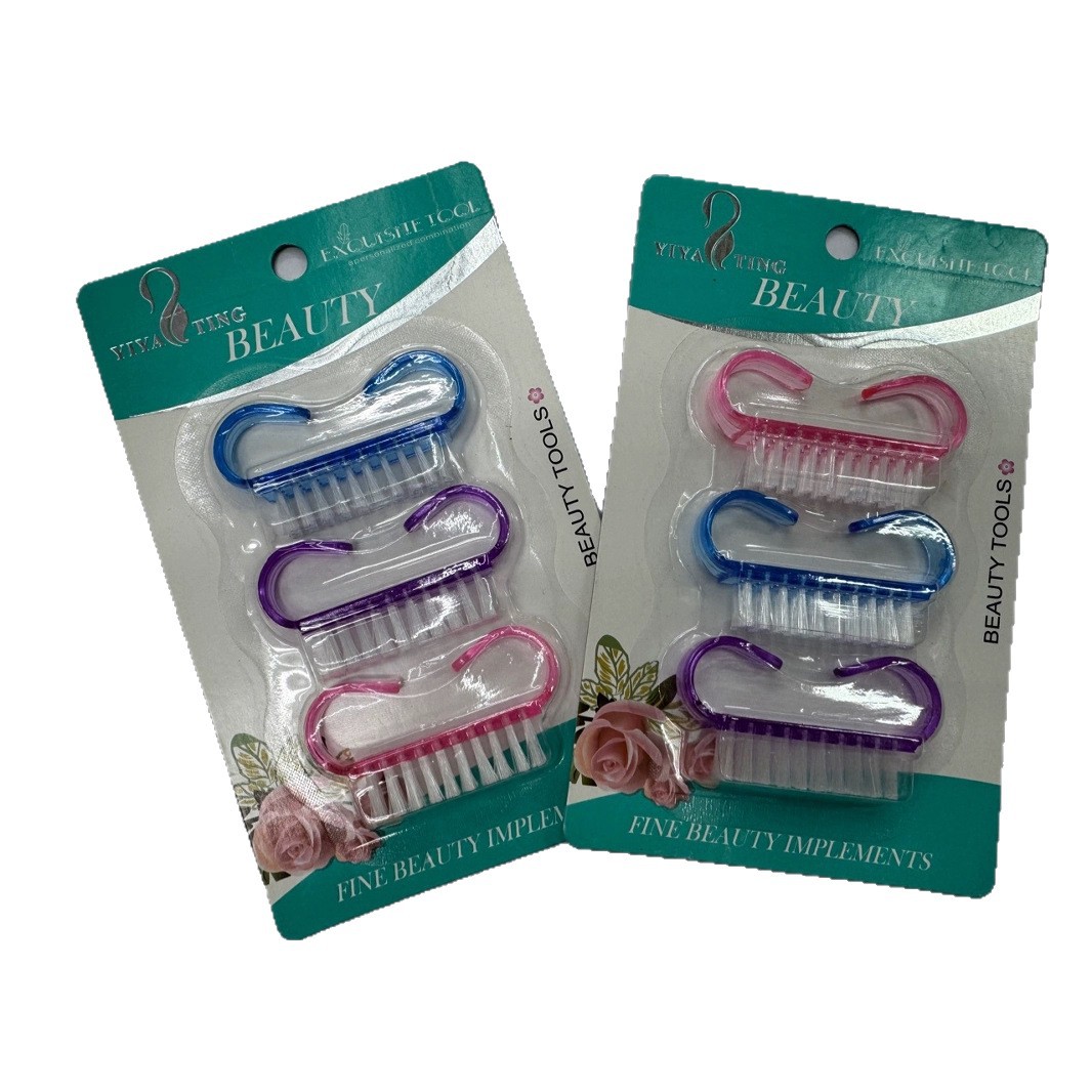 Fábrica straight out herramientas de uñas limpiar cepillo de cuerno de vaca transparente limpiar uñas cepillo de cuerno de cordero pequeño cepillo de cuerno de cordero cepillo de uñas Item Picture