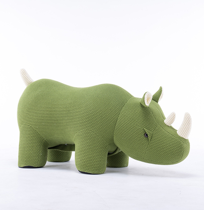 Source factory rhino stool Creative animal stool light luxury living room decoration sofa housewarming gift children's net red stool Item Picture