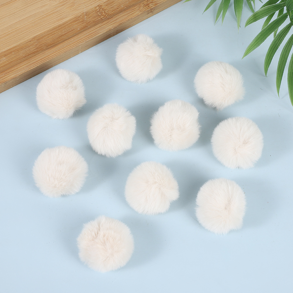 现货彩色修圆毛线球4cm diy 圣诞树挂件开司米毛球手工 编织装饰