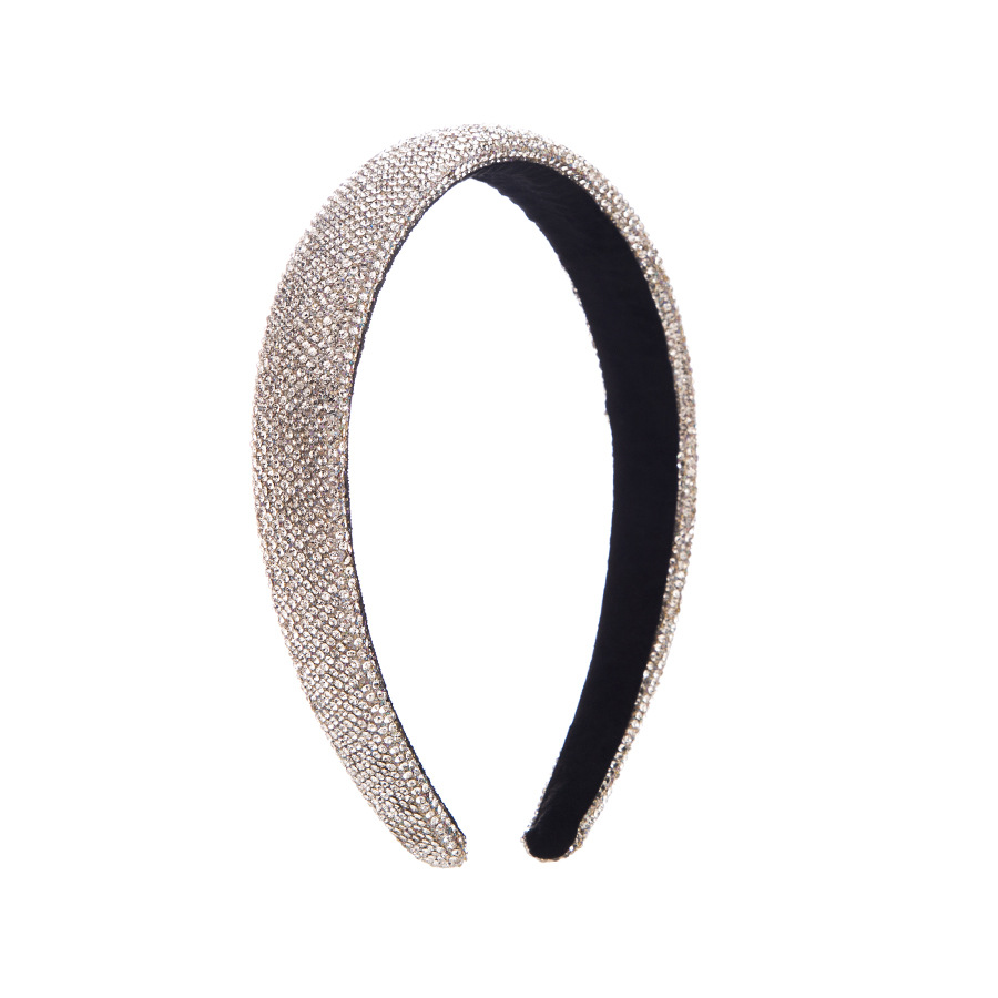 Korean Version Of The New Fashion Full Diamond Hair Accessories Simple Temperament Rainbow Net Red Headband High Quality Face Hair Band Wholesale Application Scenario